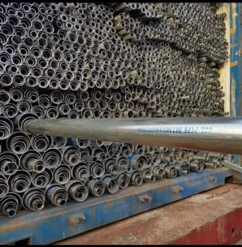 Galvanized pipe storage