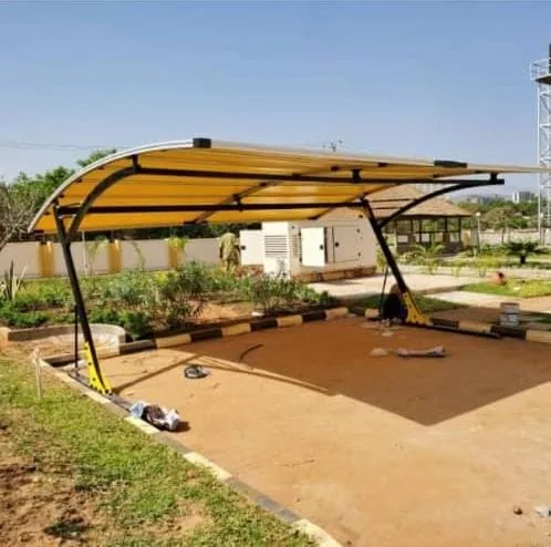 Outdoor yellow canopy