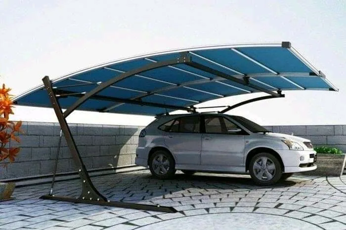 Blue carport roofing sample