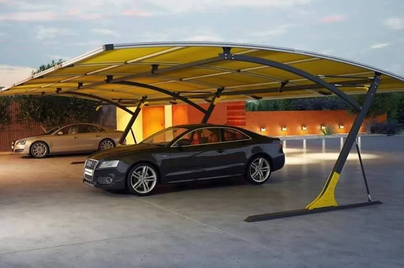 Yellow carport roofing